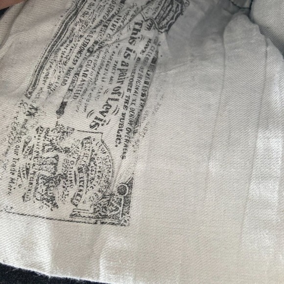 Levis 501 Jeans Mens 38x30 Button Fly Straight Fit Black Stretch - Picture 5 of 12